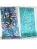  Almond Blossoms & Water Lilies Double-sided Oil Painting Scarf